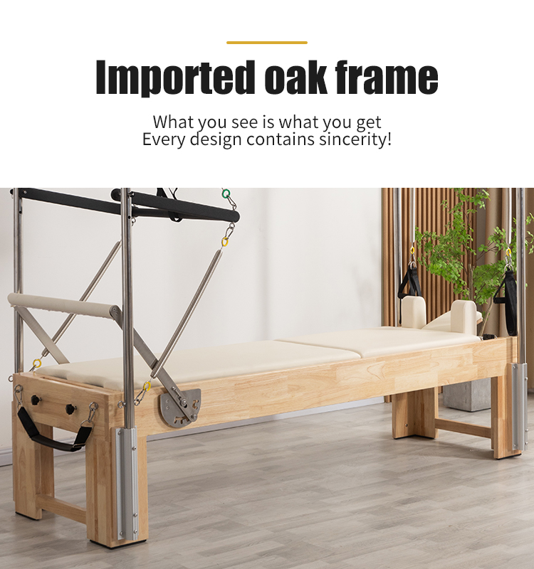 Oak Flat Bed Pilates Equipment