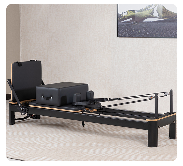 Half Trapeze Tower Black Aluminum Pilates Reformer