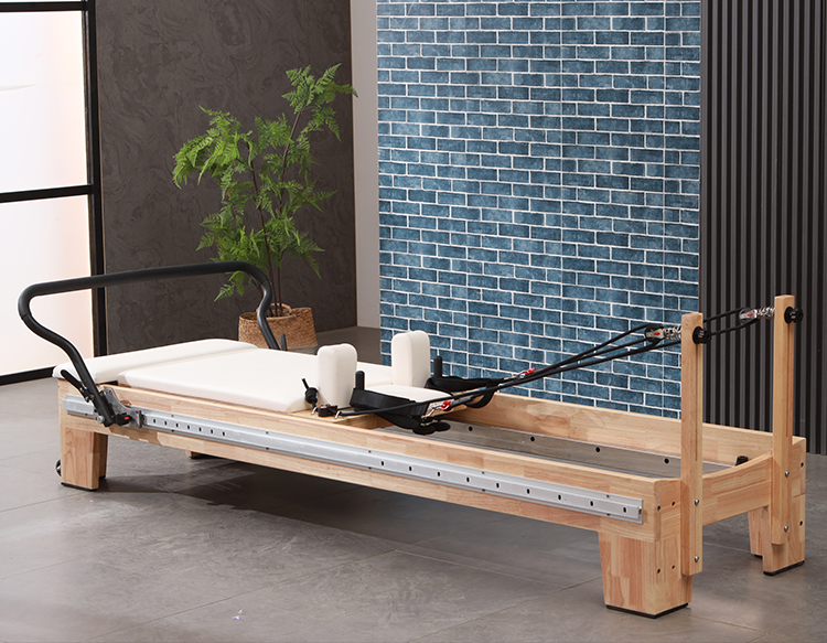 Oak White Reformer Pilates Machine