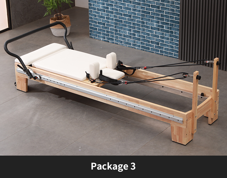 Oak White Reformer Pilates Machine