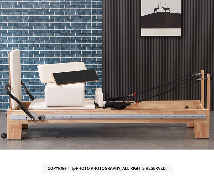 Oak White Reformer Pilates Machine