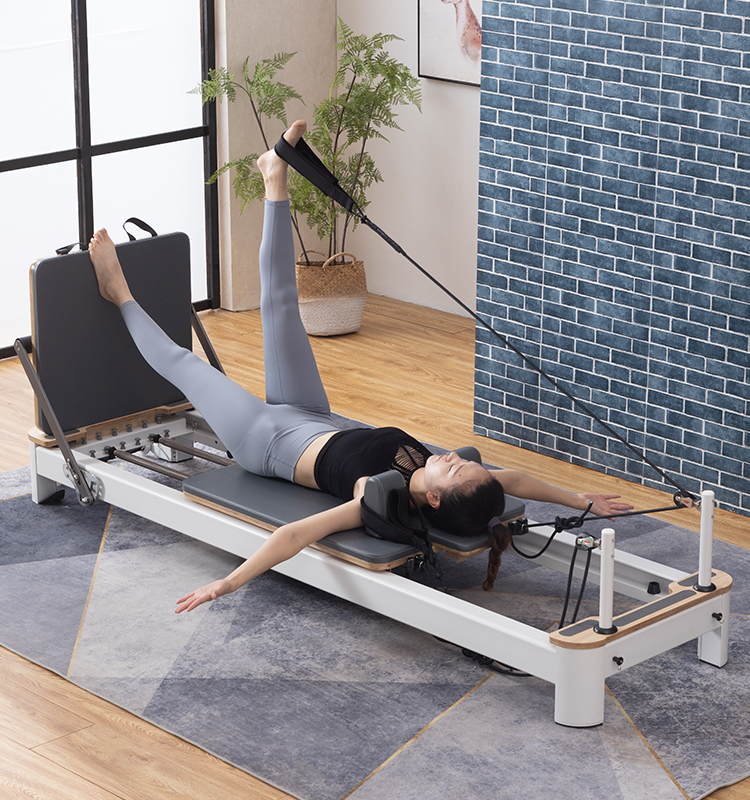 White Shorty Aluminum Pilates Reformer