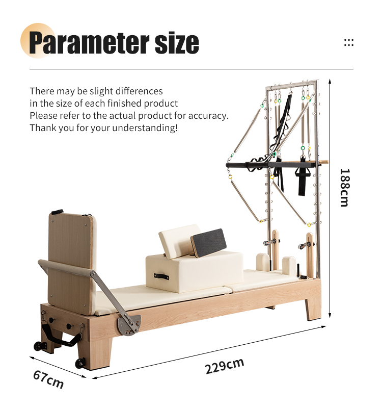 Maple Pilates Reformer with Tower