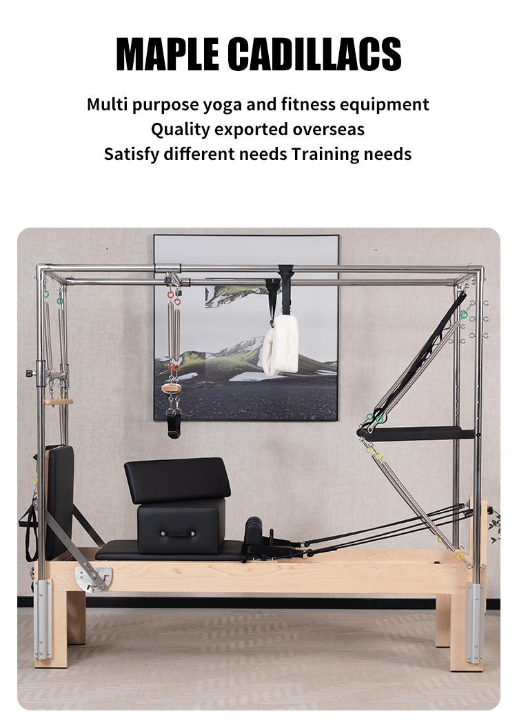 Oak Narrow Foot Pilates Reformer with Tower