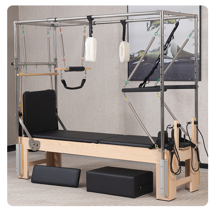 Oak Narrow Foot Pilates Reformer with Tower